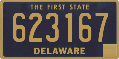 DE license plate 623167