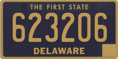 DE license plate 623206