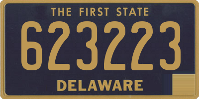 DE license plate 623223
