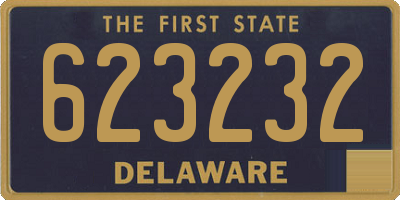 DE license plate 623232