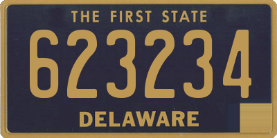 DE license plate 623234