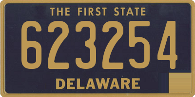 DE license plate 623254