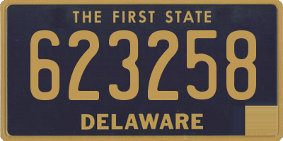 DE license plate 623258