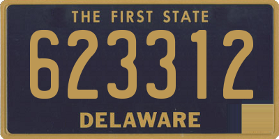 DE license plate 623312
