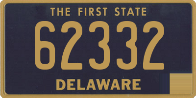 DE license plate 62332