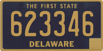 DE license plate 623346