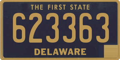 DE license plate 623363