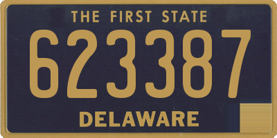 DE license plate 623387