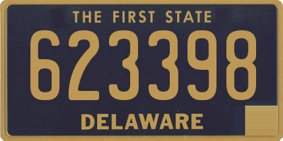 DE license plate 623398