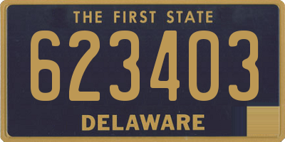 DE license plate 623403