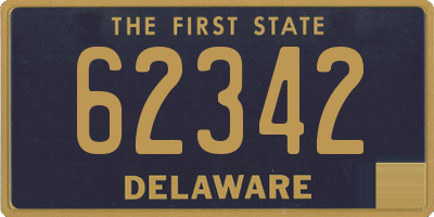 DE license plate 62342