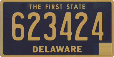 DE license plate 623424
