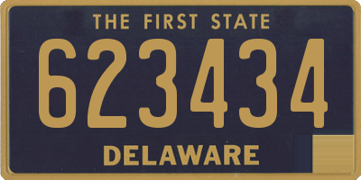 DE license plate 623434