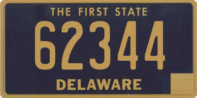 DE license plate 62344