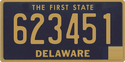 DE license plate 623451