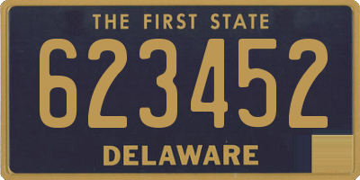 DE license plate 623452