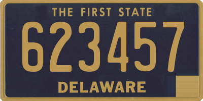 DE license plate 623457