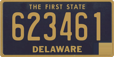 DE license plate 623461