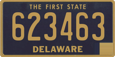 DE license plate 623463