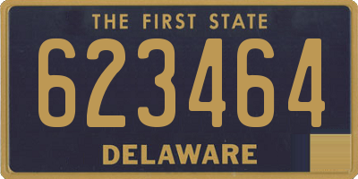 DE license plate 623464