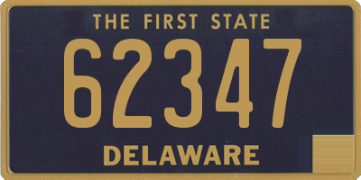 DE license plate 62347