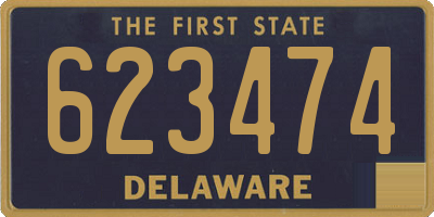 DE license plate 623474