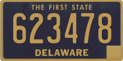DE license plate 623478