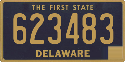 DE license plate 623483