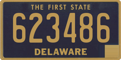 DE license plate 623486