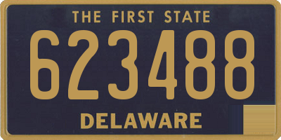 DE license plate 623488
