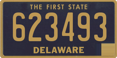 DE license plate 623493