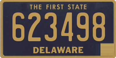 DE license plate 623498
