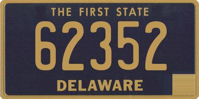 DE license plate 62352