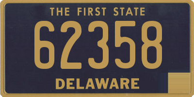 DE license plate 62358