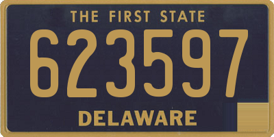 DE license plate 623597