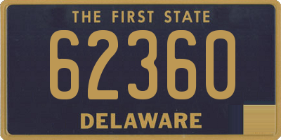 DE license plate 62360