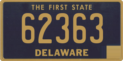 DE license plate 62363