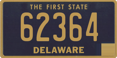 DE license plate 62364