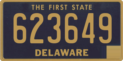 DE license plate 623649