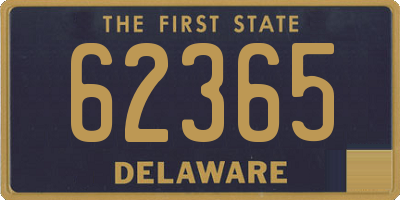 DE license plate 62365