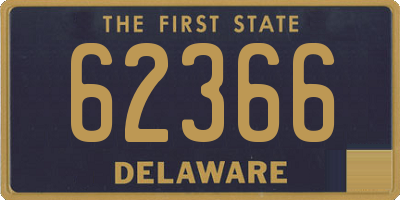 DE license plate 62366
