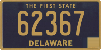 DE license plate 62367