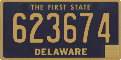 DE license plate 623674