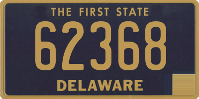 DE license plate 62368