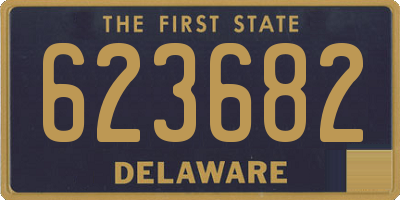 DE license plate 623682