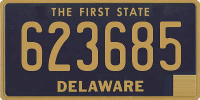 DE license plate 623685