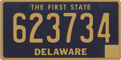 DE license plate 623734