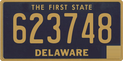 DE license plate 623748
