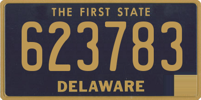 DE license plate 623783