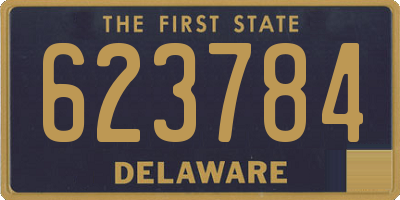 DE license plate 623784